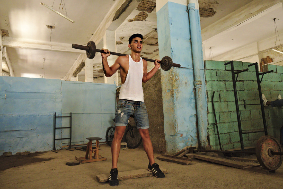 Workout in a Gym of Havana.